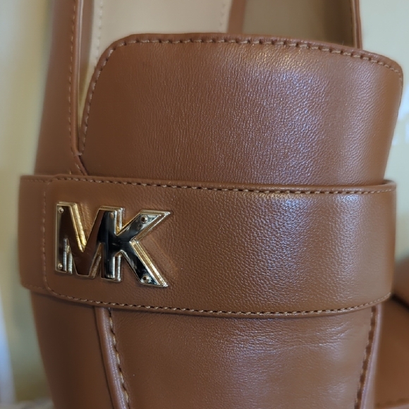 Michael Kors NEW Leather Loafers 8.5 Bwn - Picture 2 of 5